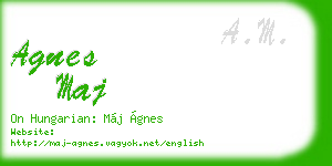 agnes maj business card